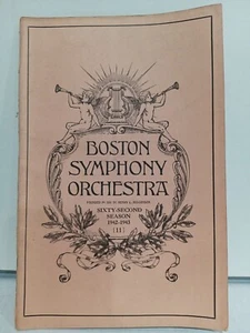 Boston Symphony Orchestra Sixty-Second Season 1942-43 Programme Koissevitzki NYD - Picture 1 of 11