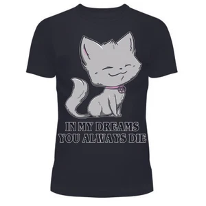 Cupcake Cult In My Dreams You Always Die Cat Cute Gothic Punk T Shirt T-DREAMS-B - Picture 1 of 3