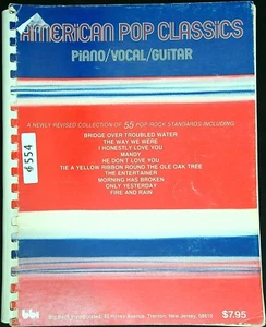 American Pop Classics Piano Vocal Guitar Songbook Sheet Music Song Book 554a - Imagen 1 de 13