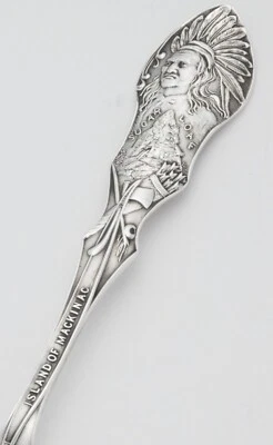 РЕДКАЯ АНТИКВАРНАЯ СУВЕНИРНАЯ ВИЛКА ИНДЕЙСКОГО ВОЖДЯ МАКИНО ОСТРОВА 10 г ИЗ ЧИСТОГО СЕРЕБРА 1840 г - Изображение 1 из 3