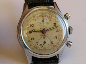 RODANA-CRONOGRAFO-ANNI 50-VALJOUX 77-RUOTA A COLONNE-OVERSIZE (37,5 MM)-BITONALE - Picture 1 of 24
