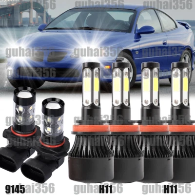 For Pontiac GTO 2004 2005 2006 6x 6000K LED Combo Headlights + Fog Lamp Bulbs - Image 1 of 4