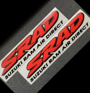 SRAD decals set 2 Neon red 1300 750 1000 600 set r Suzuki GSXR stickers fairing - Foto 1 di 3