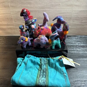 Guatemala Handmade Beautiful Stuffed Animals Stripe upcycled Plush Toy - Picture 1 of 12