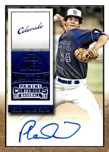 Boleto del draft de Peter Lambert 2015 Panini Contenders automático #24 Colorado Rockies - Imagen 1 de 2