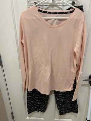 Conjunto de pijama largo XL Sonoma para mujer feliz agradecido alegre Foto 1 de 4