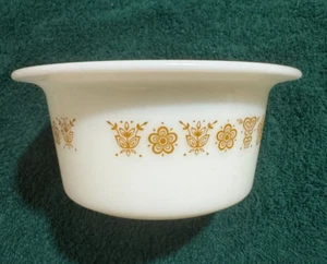 Pyrex Corning # 75 ~ Margarine/Butterwanne ~ Müslischale ~ Schmetterling Gold Schale - Bild 1 von 4