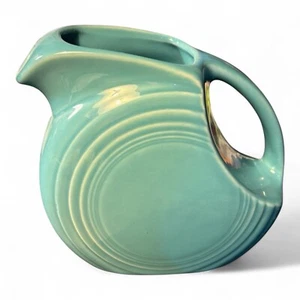 Fiestaware Disk Water Pitcher Sea Mist Green 5 1/2” - Picture 1 of 7