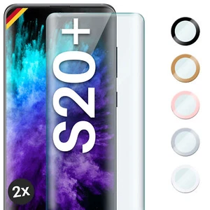 2x Panzerfolie für Galaxy S20 Plus/S20 Plus 5G Glas Full Screen Cover Schutzglas - Picture 1 of 8