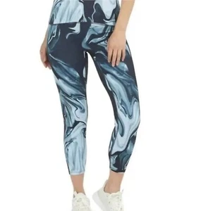 SPANX Booty Boost 7/8 Marmor Leggings Damen schwarz blau hoher Bund $ 98 - Größe 1X - Bild 1 von 8