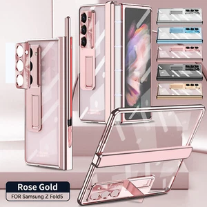 For Samsung Galaxy Z Fold5/4/3 Magnetic Hinge/Screen Protect Stand Case with Pen - Picture 1 of 58