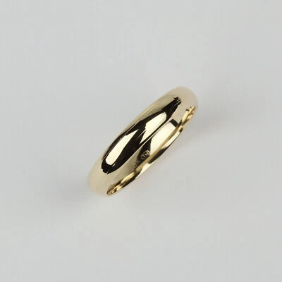 Anillo de boda liso de oro amarillo de 10k para hombre talla 11,25 Foto 1 de 3