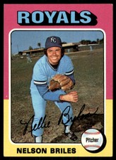 1975 TOPPS NELSON BRILES KANSAS CITY ROYALS #495 EXMT+ NICE!