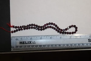 Ruby 14in 7x3mm+- faceted rounds good clarity strand dr3 - Picture 1 of 2