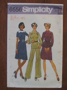 SIMPLICITY PATTERN - 6556 LADIES DRESS TOP TUNIC SHAPED YOKE PANTS SIZE 14 UNCUT - Picture 1 of 2
