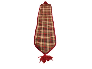 Melrose Plaid Table Runner w/Tassels 13x79 inches - Picture 1 of 2