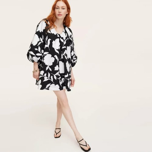 Mini abito donna classico popeline rosa taglia MEDIA kate spade new york manica lunga