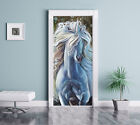 Trapendes White Unicorn Art Coloured Pencil Effect - Door Decal 200x90cm