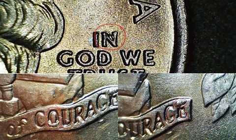 2003 Alabama State Quarter Many Errors (Filled "N" and Die Chips in "Courage") Cover