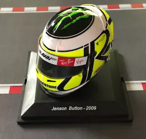 RARE NEW 1:5 Casco Helmet JENSON BUTTON 2009 F1 W. Champion SPARK no MINICHAMPS - Foto 1 di 11