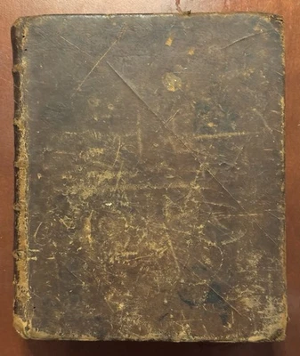 Antique 1801 Holy Bible Leatherbound Primitive Family Record Gates Warner NH - Image 1 of 4