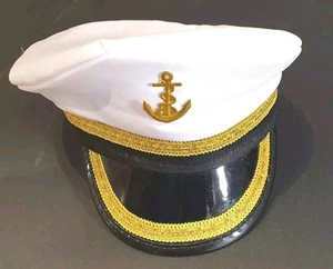 Captain's Navy/Sailor Hat or Cap. Adult/Teens' Large & Lightweight Costume Item! - Picture 1 of 10