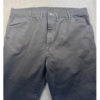 Rustler Men's Black Cotton Jeans Relaxed Fit Casual Pants 44x30 - Image 1 of 4