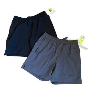 ( x2 ) All In Motion S Small 6” Versatility Shorts Gray Black Wicking Men - Picture 1 of 11