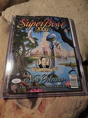 Brett Favre Autographed Super Bowl  XXXI Program Jsa Certified - Image 1 of 4