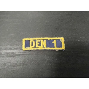 Vintage BSA Cub Scouts "Den 1" Blue Gold Uniform Emblem Boy Scout Memorabilia - Picture 1 of 3