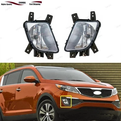For Kia Sportage SUV 2011-2013 Left Right Front Bumper Fog Lamp Light Clear Lens Foto 1 de 4
