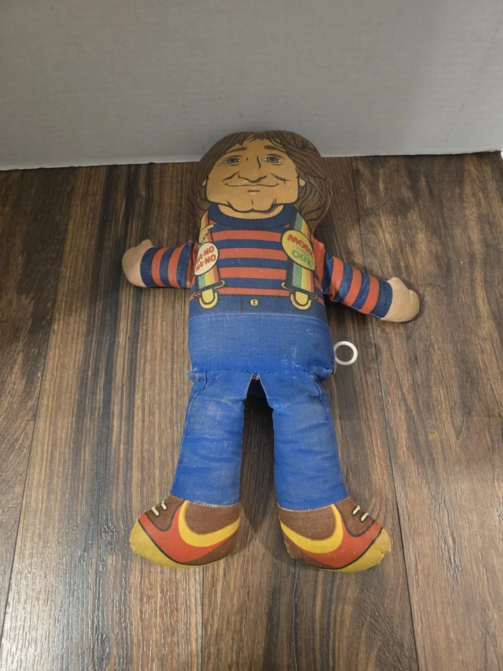 "Muñeco de trapo juguete Mork From Ork Mindy Robin Williams 1979 Mattel de colección 16""" Foto 1 de 3