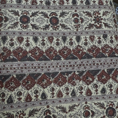 Jasper Fabrics 100% Linen Jammu Rust Drapery Decor Fabric BTY #29 - Image 1 of 4