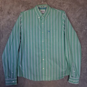 Abercrombie Fitch Herren Gr. XL grün gestreiftes Hemd Knopfleiste Langarm - Bild 1 von 14