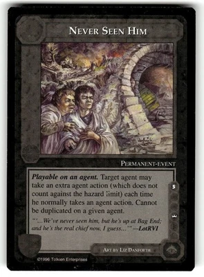 Middle Earth CCG MECCG Promo Card - Never Seen Him - Image 1 of 4