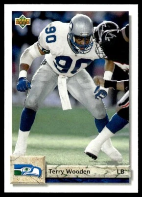 1992 Upper Deck Terry Wooden Seattle Seahawks #58 - Image 1 of 2