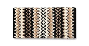 Mayatex Arroyo Seco Saddle Blanket 38 x 34-Inch Black/Cream/Sand - Picture 1 of 1
