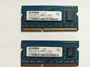 Elpida 4gb (2 x 2GB) 1Rx8 PC3-12800S-11-10-B2 - Picture 1 of 5