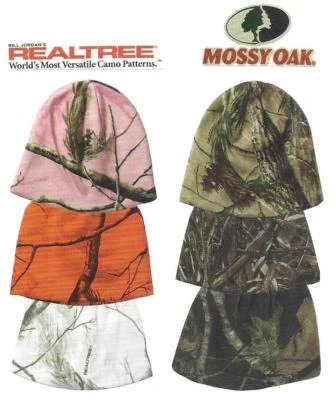  Camo Knit Lined 8" Beanie Realtree Mossy Oak patterns Hunting Hat Cap - Image 1 of 2