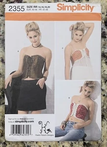 Simplicity Pattern 2355 Corset Women's SZ 14-20 Karen Fleisch Plus Size UNCUT FF - Picture 1 of 3