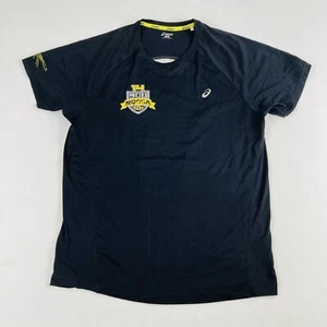 ASICS Mens Noosa Tri 2014 Tee Size XL Black Yellow Swim Bike Run - Picture 1 of 10