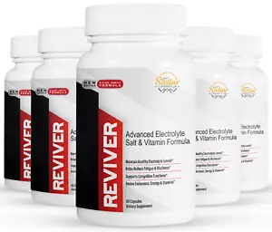 5 Pack Reviver, fórmula de sal y vitaminas con electrolitos-60 Cápsulas x5 - Picture 1 of 3