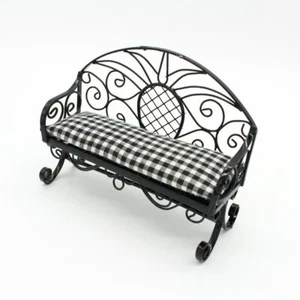 1/12 Dollhouse Miniature Chairs Sofa Couch Bench Metal Furniture Accessories - Picture 1 of 6