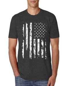 United States Flag Distressed USA Men American Pride Soft Premium Tshirt - Picture 1 of 9
