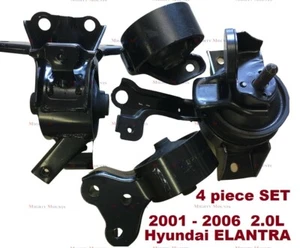 MMA711 4pc Motor Mounts fit 2.0L Engine 2001 - 2006 Hyundai Elantra Automatic - Picture 1 of 1