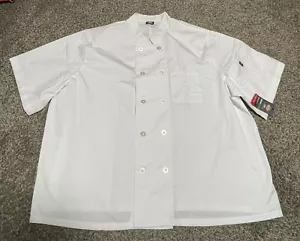 NWT DICKIES 5XL Classic Short Sleeve Classic CHEF Coat White DC49 - Picture 1 of 5
