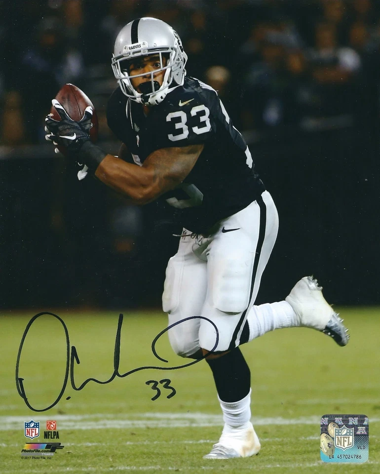 Foto autografiada de DEANDRE WASHINGTON 8X10 Oakland Raiders - con certificado de autenticidad Foto 1 de 1
