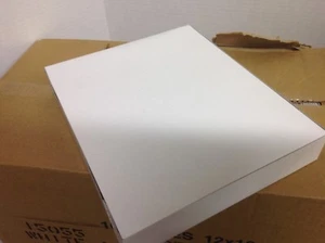 Lot of 100 White Boxes 12x10x2" 2 piece pop up boxes free Shipping Aligator - Picture 1 of 7