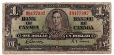1937 CANADA ONE DOLLAR NOTE - p58d G