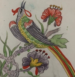 ANCIEN PROJET ORIGINAL GOUACHE POUR MANUFACTURE CARREAU FAIENCERIE (23) - Picture 1 of 1